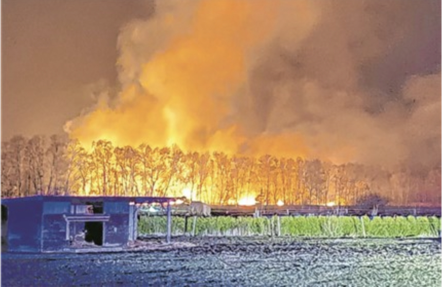 Moor stand in Flammen